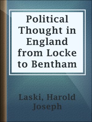 cover image of Political Thought in England from Locke to Bentham